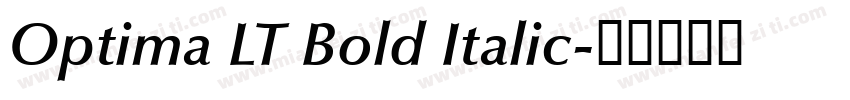 Optima LT Bold Italic字体转换